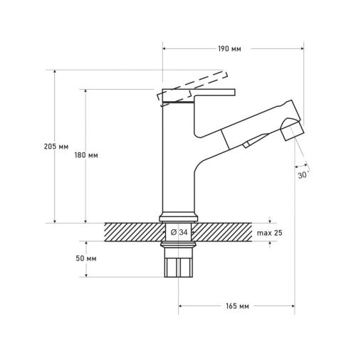 Смеситель G.Lauf GOG GOG10-A012 на раковину хром - фото 3