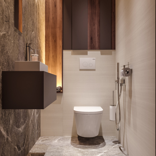 Унитаз подвесной Lavinia Boho Biore 330402CR белый глянцевый с сиденьем микролифт безободковый каскадный смыв - фото 5