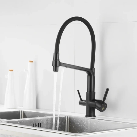 Смеситель для кухни Rose R658H на мойку черный