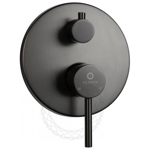 Душевая система Filarete FL1022BG встраиваемая в стену цвет графит - фото 4