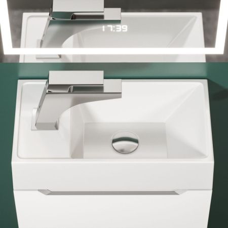 Раковина из искусственного камня Uperwood Classic New 2911020334 40х20 полувстраиваемая цвет белый