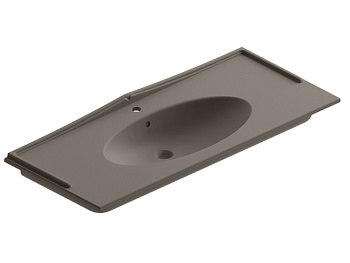 Раковина из санфаянса Berloni Bagno LAVQAVINCXR58 129 (2DCELAVCXQV121) 122х52 встраиваемая цвет серый