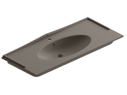 Раковина из санфаянса Berloni Bagno LAVQAVINCXR58 129 (2DCELAVCXQV121) 122х52 встраиваемая цвет серый