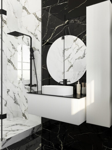 Тумба со столешницей La Fenice TERRA NFNC-01-TER-B-100-3-GB 102х37х47 подвесная цвет белый - фото 5