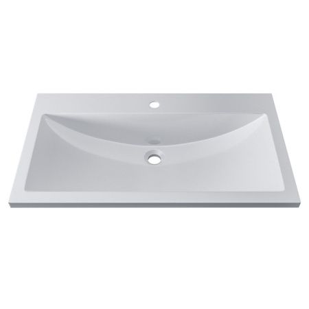 Раковина из искусственного камня Uperwood Self 4538341002 80х50 полувстраиваемая цвет белый