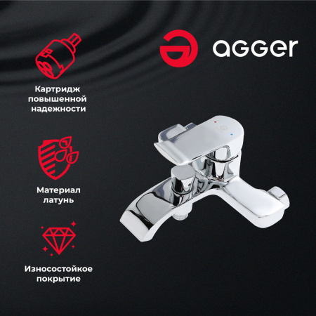 Душевая стойка Agger Happy A0493500 настенная цвет хром