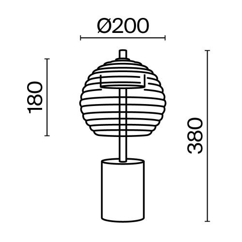 Светильник настольный Maytoni Mystic P060TL-L12BK - фото 2
