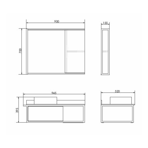 Тумба с раковиной Comforty 00-00006269CF 94,5x52x39 - фото 2