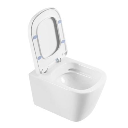 Унитаз подвесной BelBagno ALBANO BB120CHR/BB120SC белый с сиденьем микролифт безободковый каскадный смыв