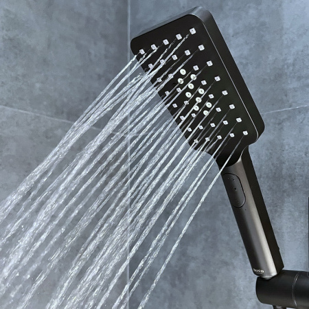 Душевая стойка Bond Cube B03-9488 настенная цвет черный матовый с термостатом