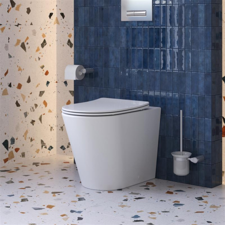 Унитаз приставной BelBagno FLAY BB1003CB-TOR/SC белый с сиденьем микролифт безободковый смыв торнадо