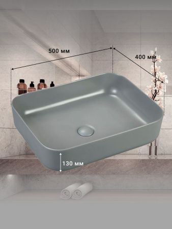 Тумба с раковиной Sintesi STL.W7024_SIN-LVB-APP-409GM 60х60 подвесная цвет белый