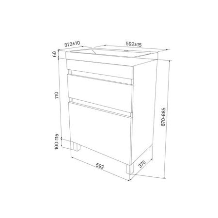 Тумба с раковиной Iddis Zodiac ZOD6CBFi95K 60х40 напольная цвет белый