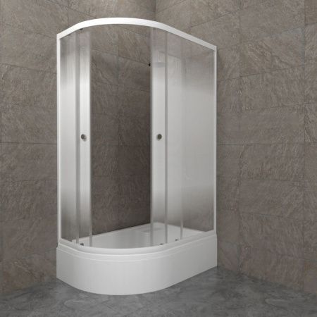 Душевой уголок Тритон Коралл Щ0000068952 120х80 стекло с рисунком профиль белый с поддоном