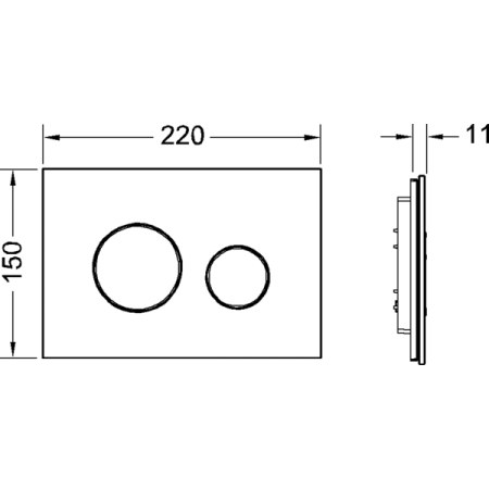 Клавиша смыва механическая Tece TECEloop 9240653 цвет хром/зеленый