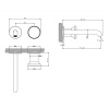 Смеситель для раковины Gessi Origini 66088#149 встраиваемый в стену никель