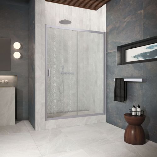 Душевая дверь Vegas-Glass ZP Protec ZP Protec 175 07 02 175х200 стекло рифленое профиль хром матовый