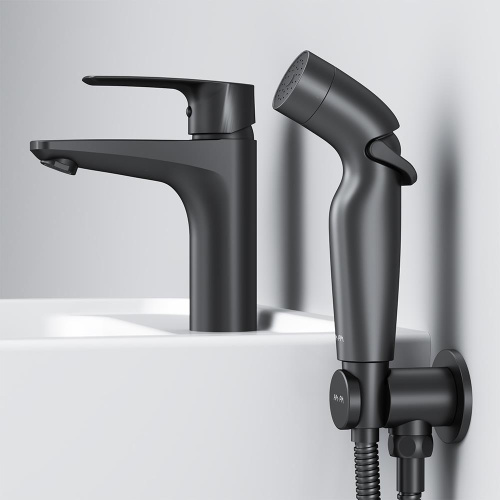 Смеситель Am.Pm Gem F90A03022 на раковину черный без термостата - фото 4