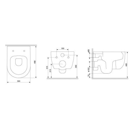 Унитаз подвесной Damixa Sirius DX86C1700SC белый с сиденьем микролифт безободковый каскадный смыв