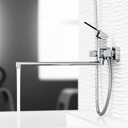 Смеситель для ванны Tokito AKARI TOK-AKA-1015 настенный хром