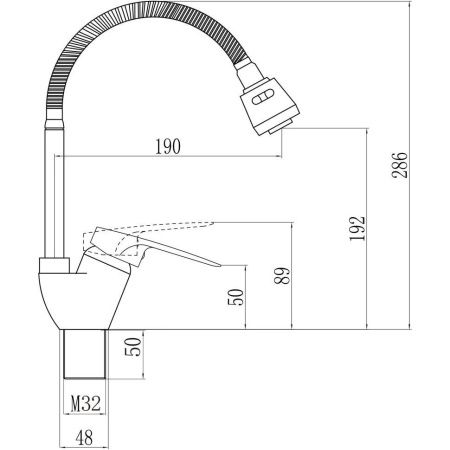 Смеситель для кухни Savol S-T4304 на мойку хром
