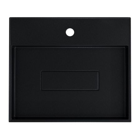 Раковина из искусственного камня Uperwood Tanos Quartz 291030050 50х40 накладная цвет черный