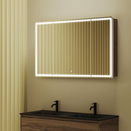 Зеркало-шкаф Sancos Mirror MI120ECH 120х70 подвесной цвет коричневый