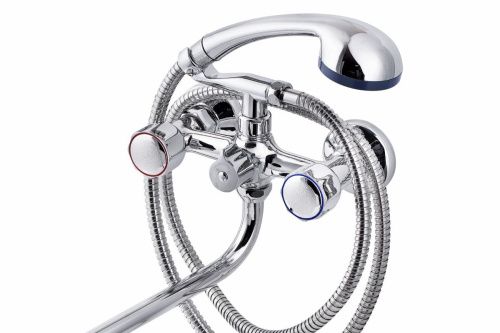 Смеситель для ванны и душа FAUZT FZs-511-63 настенный хром - фото 2