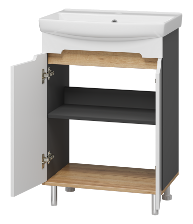 Тумба под раковину Misty Сканди Э-Ска01060-0150-2Д 56х35х70 напольная