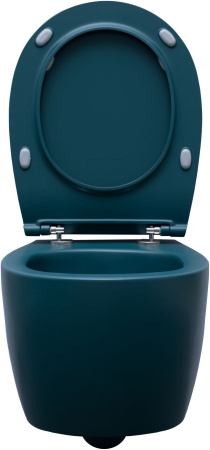 Чаша унитаза подвесная Allen Brau Fantasy 4.11004.PT цвет зеленый без сиденья безободковая каскадный смыв