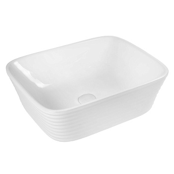 Раковина из сантехнического фарфора Bond Cube S63-500 50х38 накладная цвет белый глянцевый