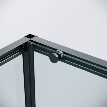 Боковая стенка Grossman Galaxy 200.K33.01.100.21.00 100x195 стекло прозрачное профиль черный матовый