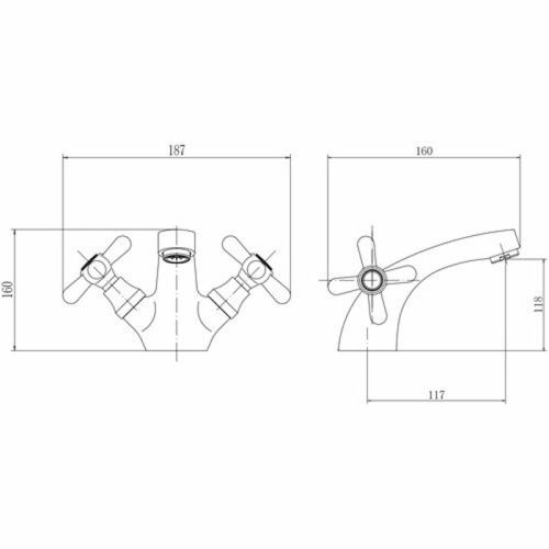 Смеситель Fashun A1025 на раковину хром - фото 3