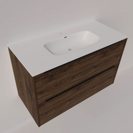 Тумба с раковиной La Fenice TESORO NFNC-01-TES-DGT-100-2-3-100 100х50 подвесная цвет коричневый