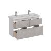 Тумба под раковину LeMark Combi LM03C125T-Beton 120х40 напольная цвет серый/белый