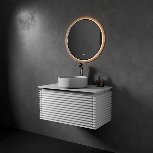 Тумба с раковиной ArtDecco Jacqueline (Жаклин) AJC08W34S300 80x45x40 подвесная цвет белый - фото 2