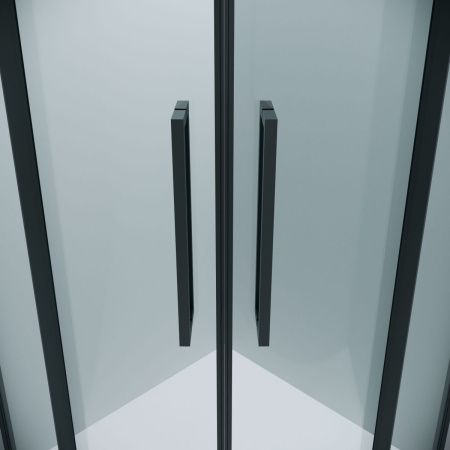 Душевой уголок Grossman Cosmo 301.K33.02.8080.21.00 80х80 стекло прозрачное профиль черный без поддона