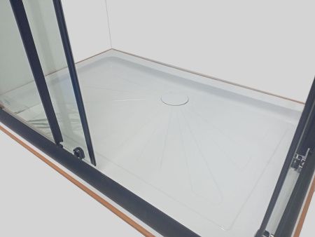 Душевой уголок Parly ZQ121B 120х80 стекло прозрачное профиль черный с поддоном