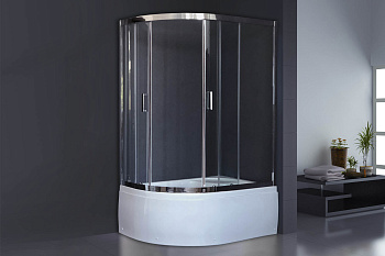 Душевой уголок Royal Bath BK RB8120BK-T-CH-R 120х80 стекло прозрачное профиль хром глянцевый с поддоном