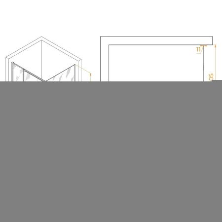 Душевой уголок RGW Passage 350807810-14 110х100 стекло прозрачное профиль черный без поддона