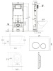 Комплект унитаз с инсталляцией и клавишей смыва Agger ATI03100+APB100