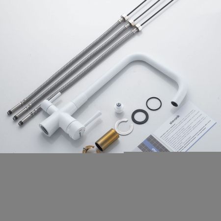 Смеситель для кухни Shevanik S528C на мойку белый