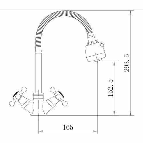 Смеситель для кухни Fashun A4319-A на мойку хром - фото 3