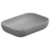 Раковина керамическая GSG Ceramic Design Easy EALAVRE60038 60х40 накладная цвет серый без отверстий под смеситель