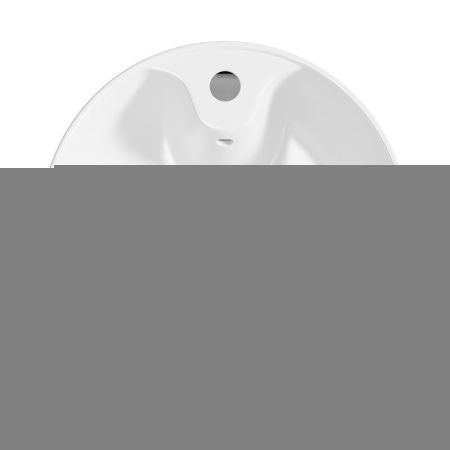 Раковина из сантехнического фарфора Wellsee Callipy Art 32890100S 40х40 напольная цвет белый 1 отверстие под смеситель