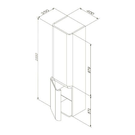 Шкаф-пенал Am.Pm Sensation M30CHR0406WG 40х160 подвесной цвет белый