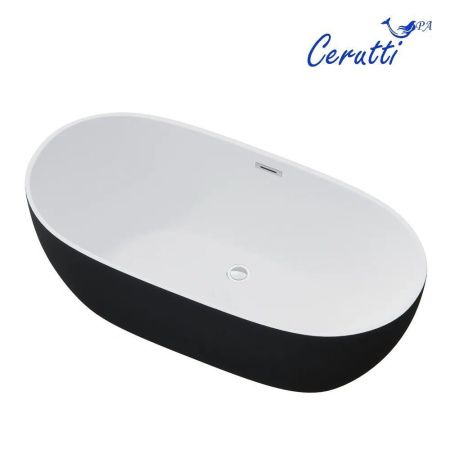 Ванна акриловая Cerutti SPA CT10877 170х75 отдельностоящая овальная с ножками