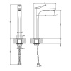 Смеситель для раковины Gessi Rilievo 59004#299 на столешницу черный