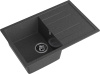 Кухонная мойка Granfest Quadro Q-780L графит 77х50 цвет графит поверхность матовая