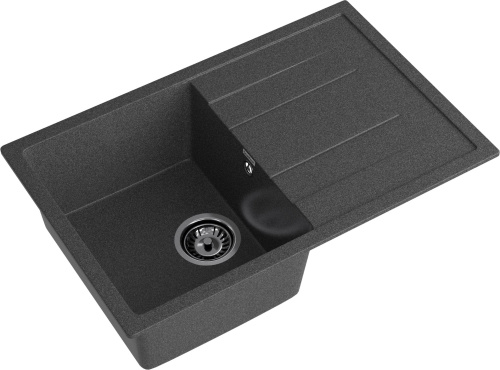 Кухонная мойка Granfest Quadro Q-780L графит 77х50 цвет графит - фото 2
